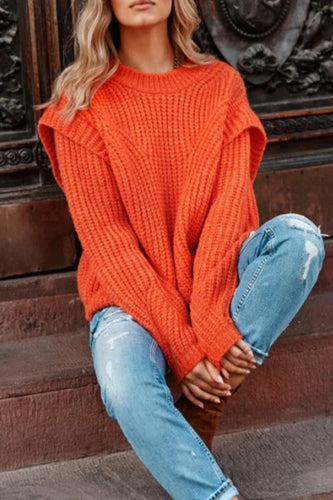 Stilla | Rundhalset Pullover Patchwork, Blød, Elegant og Holdbar