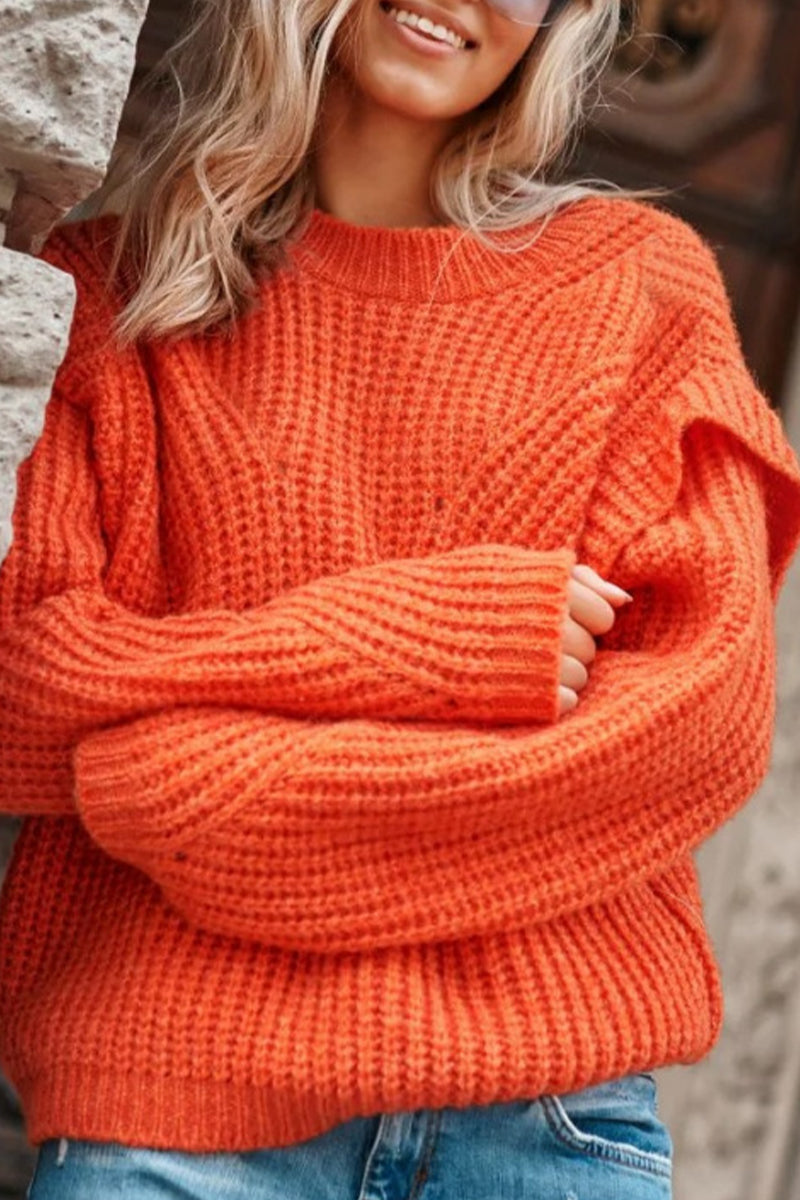 Stilla | Rundhalset Pullover Patchwork, Blød, Elegant og Holdbar