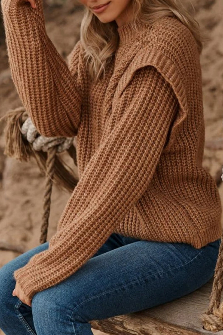 Stilla | Rundhalset Pullover Patchwork, Blød, Elegant og Holdbar