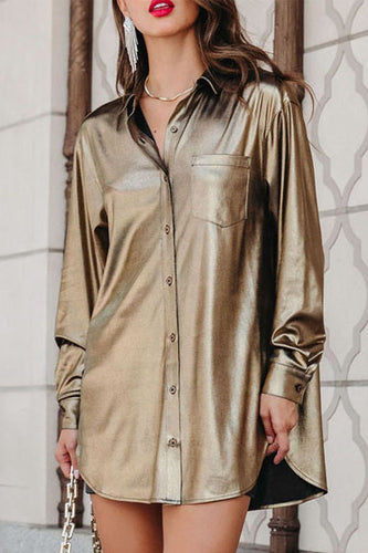 Stilla | Afslappet Solid Knapper Nedfald Krave Toppe