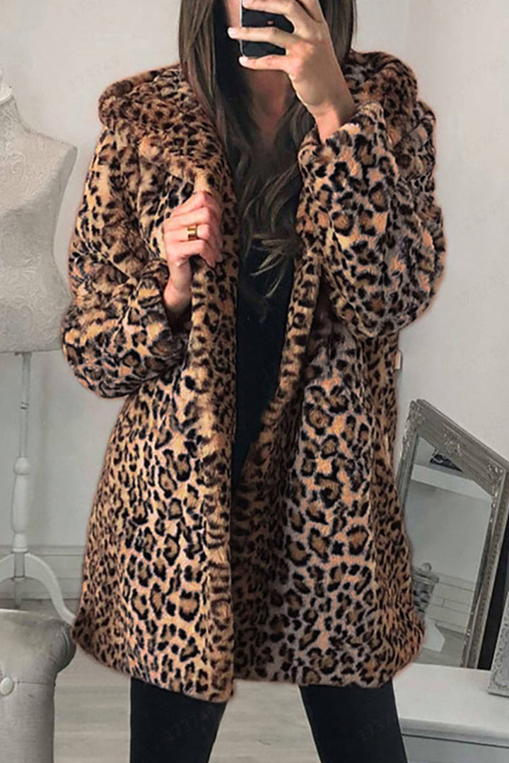 Stilla | Casual Outdoor Tøj Med Hætteudskæring og Leopardmønster