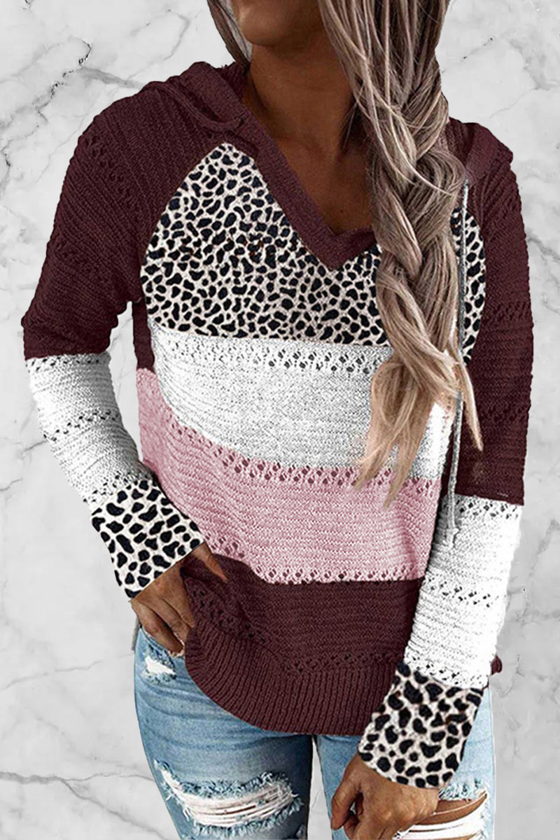 Stilla | Fashionabel hættetrøje med leopardmønster