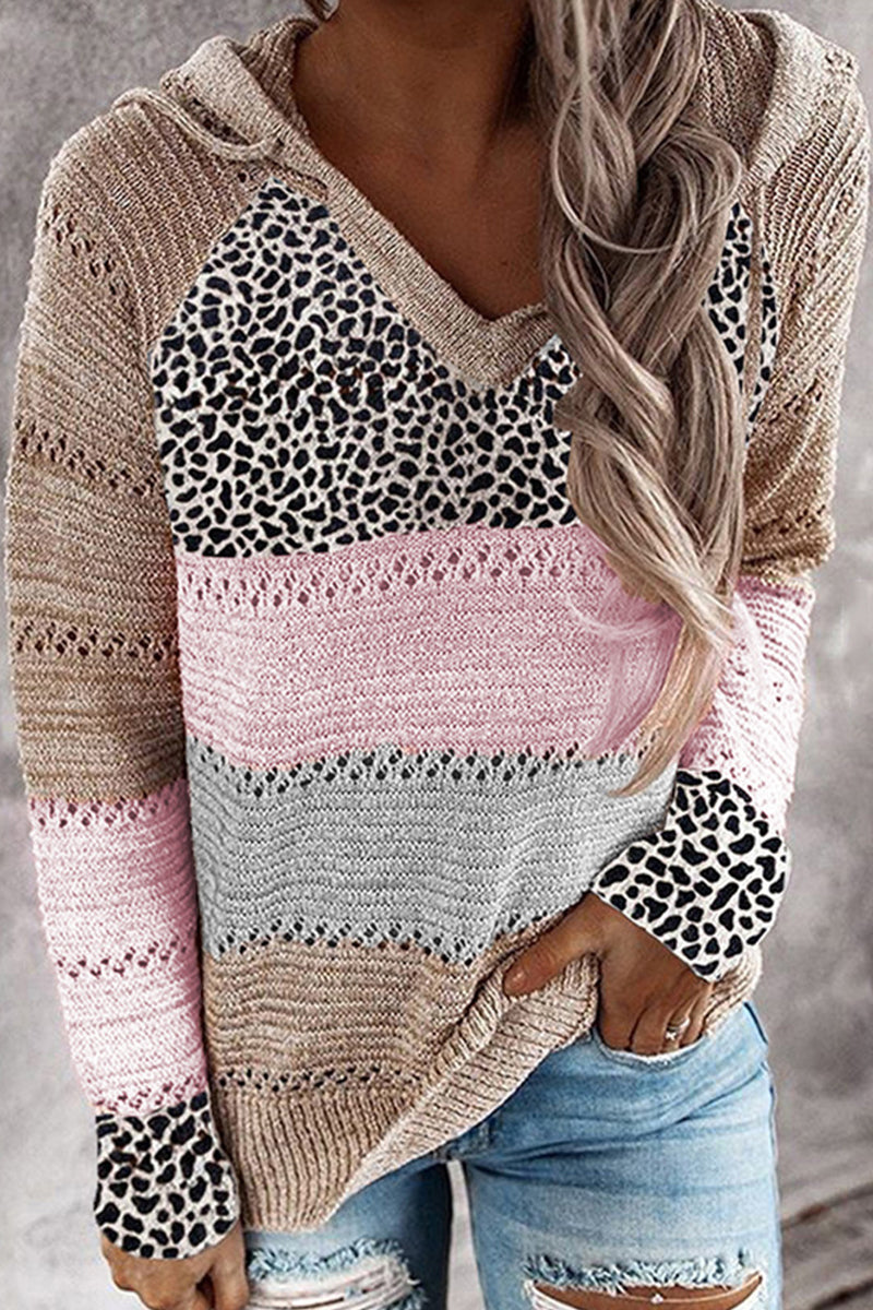 Stilla | Fashionabel hættetrøje med leopardmønster