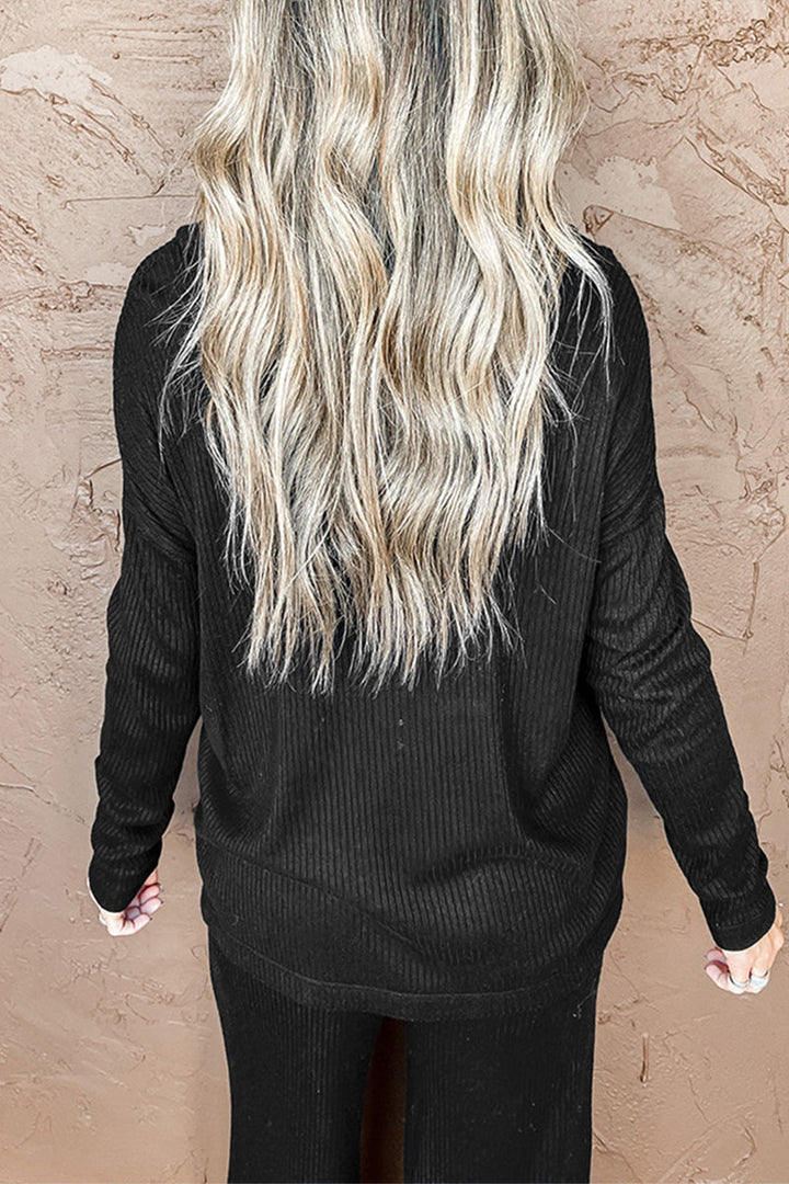 Stilla | Afslappet Solid Patchwork Turtleneck Langærmet to Delet