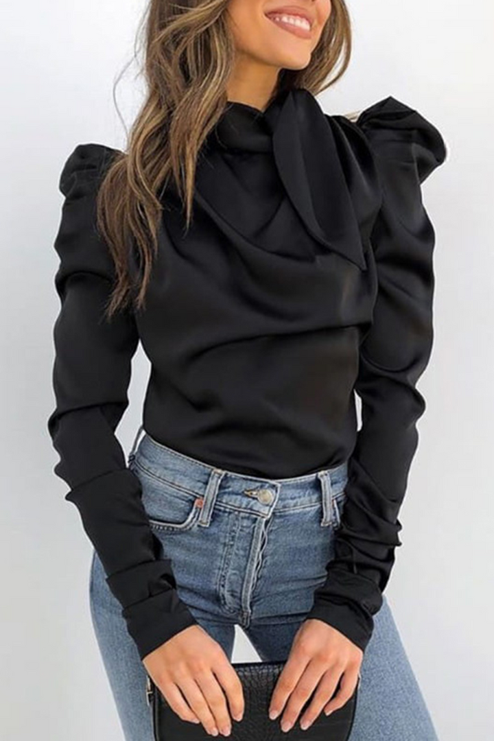Stilla | Street Solid Fold Halv En Turtleneck Toppe