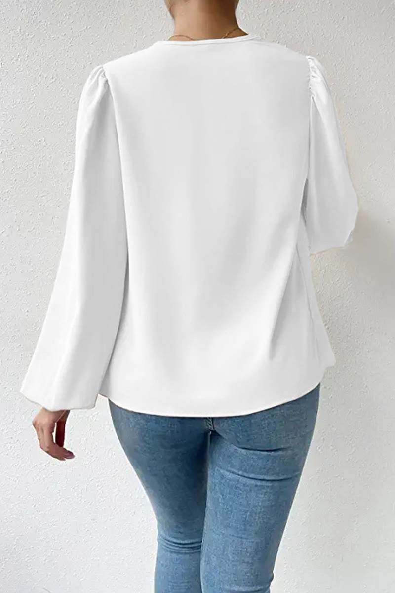 Stilla | Patchwork-Overshirt med Rundhalet og Enkel Design