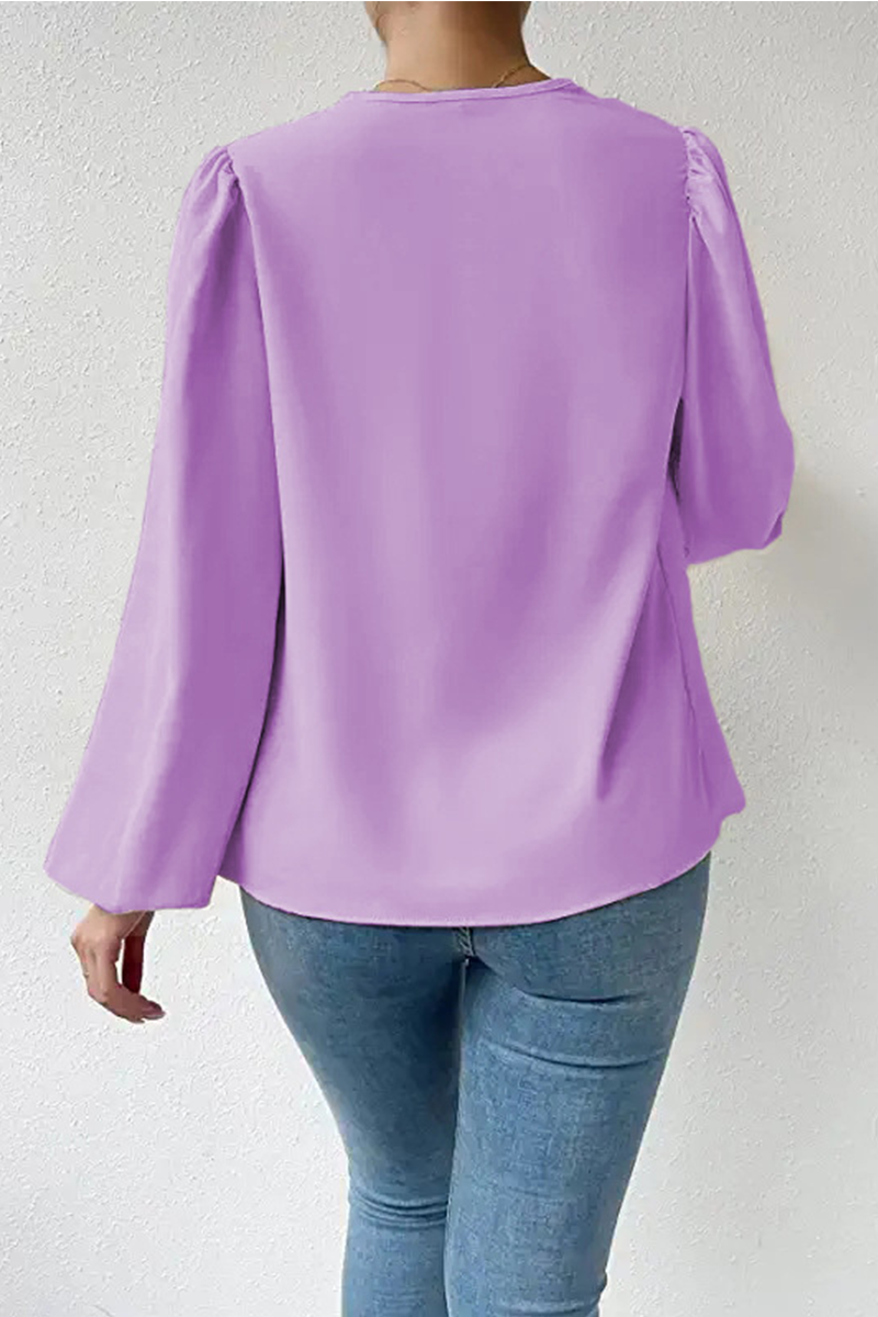 Stilla | Patchwork-Overshirt med Rundhalet og Enkel Design