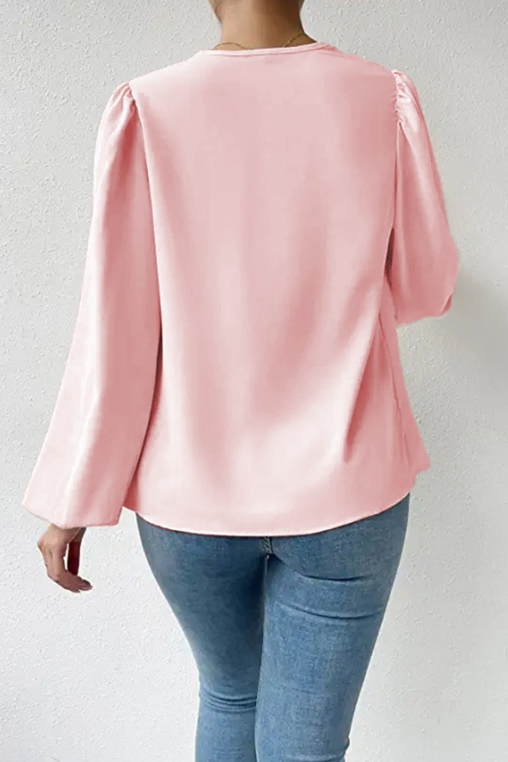 Stilla | Patchwork-Overshirt med Rundhalet og Enkel Design