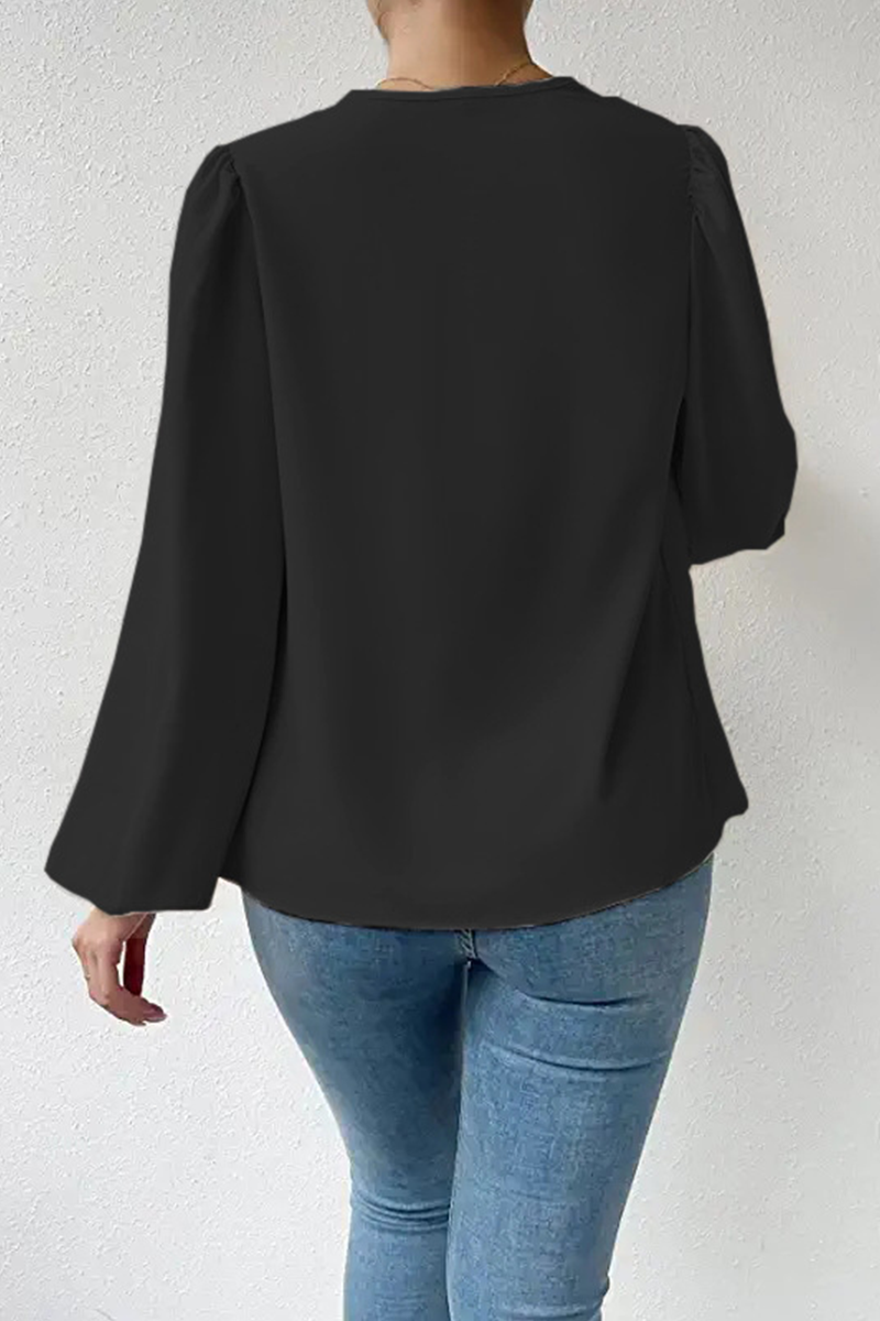 Stilla | Patchwork-Overshirt med Rundhalet og Enkel Design