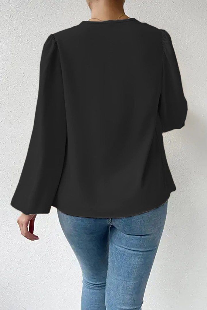Stilla | Patchwork-Overshirt med Rundhalet og Enkel Design