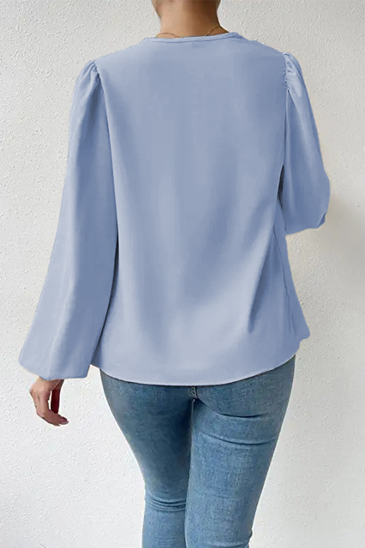 Stilla | Patchwork-Overshirt med Rundhalet og Enkel Design