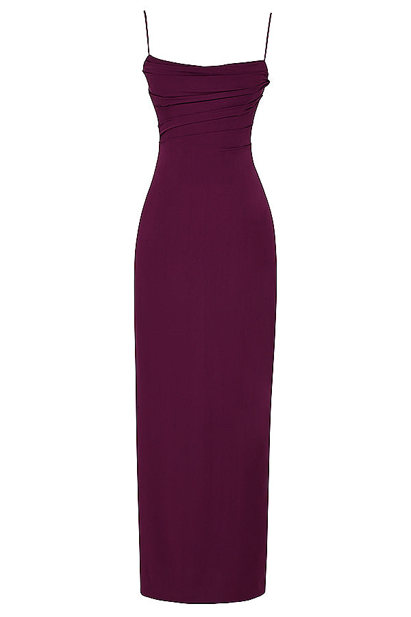Stilla | Merlot Korset Maxi Kjole