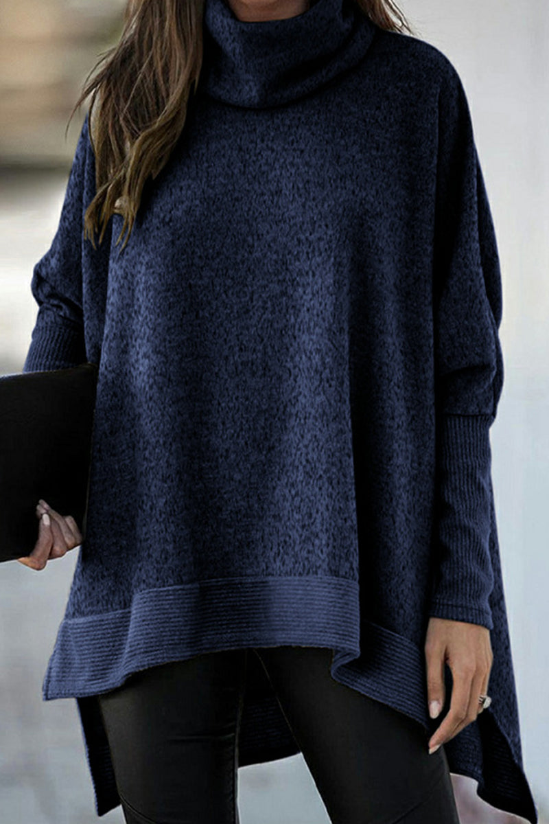 Stilla | Lette overdele med rullekrave i ensfarvet patchwork