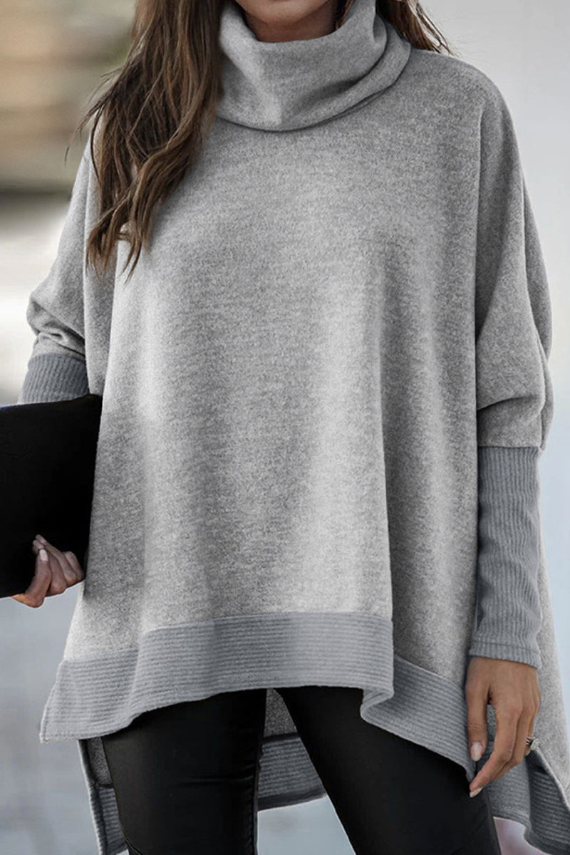 Stilla | Lette overdele med rullekrave i ensfarvet patchwork