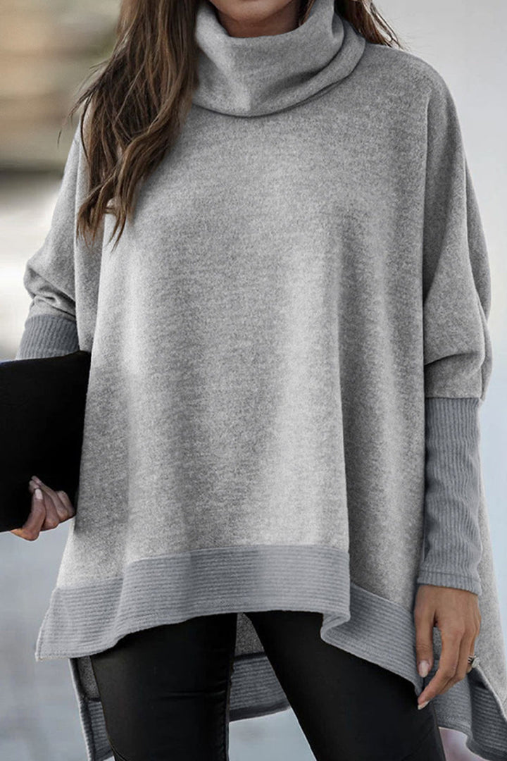 Stilla | Lette overdele med rullekrave i ensfarvet patchwork