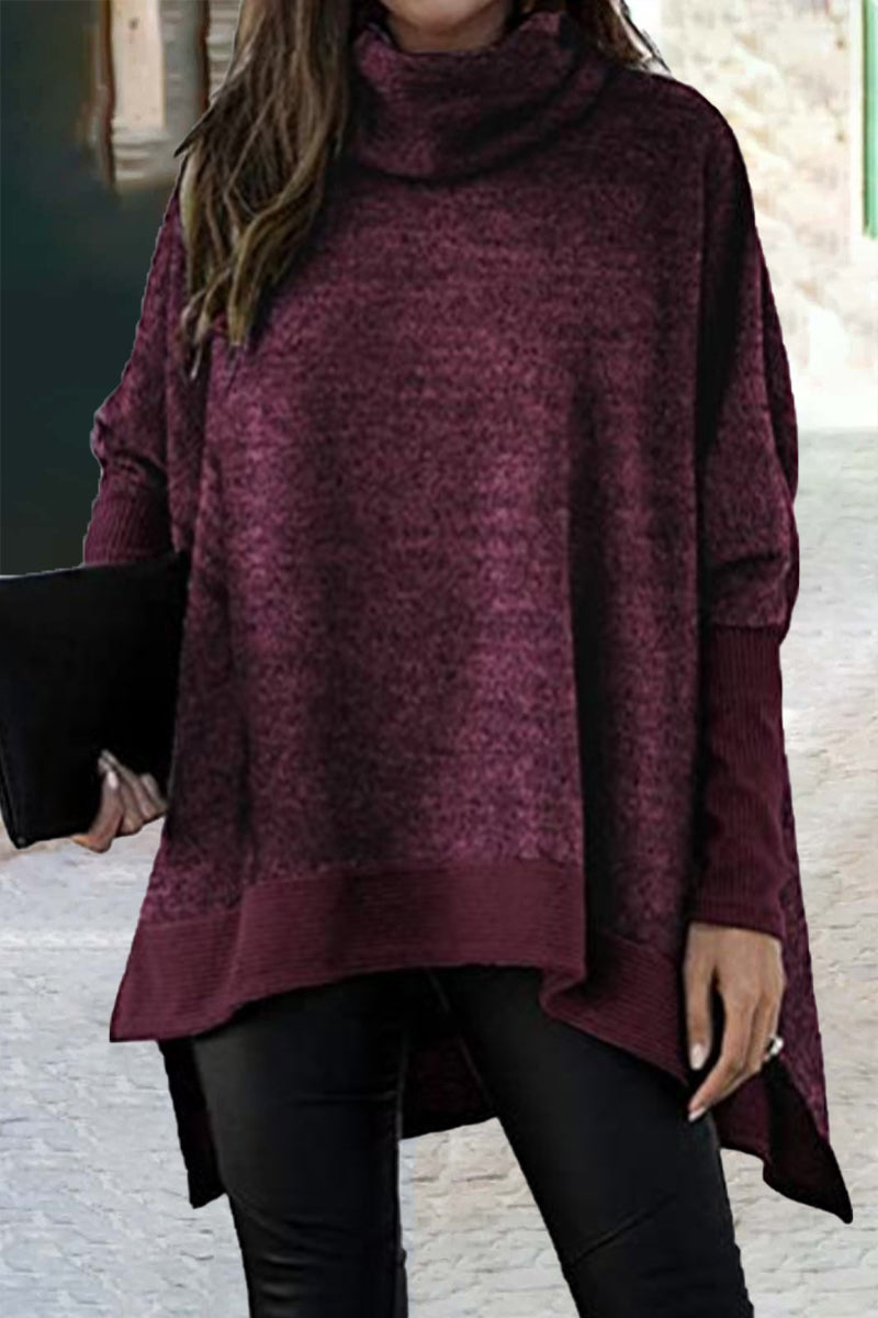 Stilla | Lette overdele med rullekrave i ensfarvet patchwork