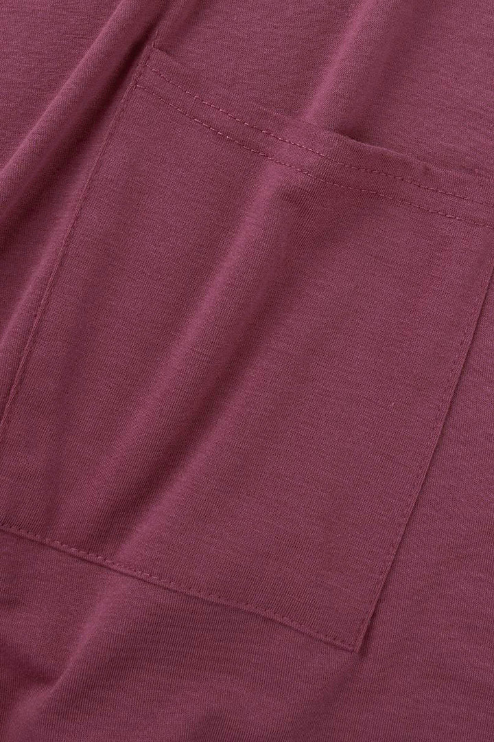 Stilla | Lækre Ensfarvede Patchwork Overdele Med Rund Halsudskæring Og Lomme
