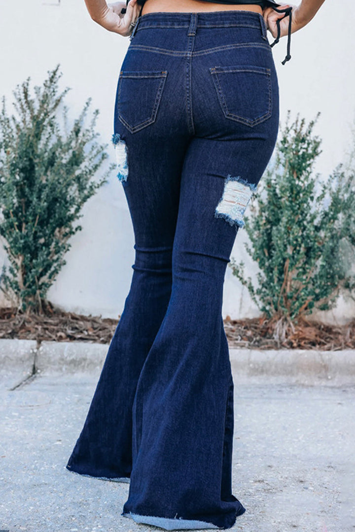 Stilla | Afslappet Street Solid Rivet Regular Denim Jeans