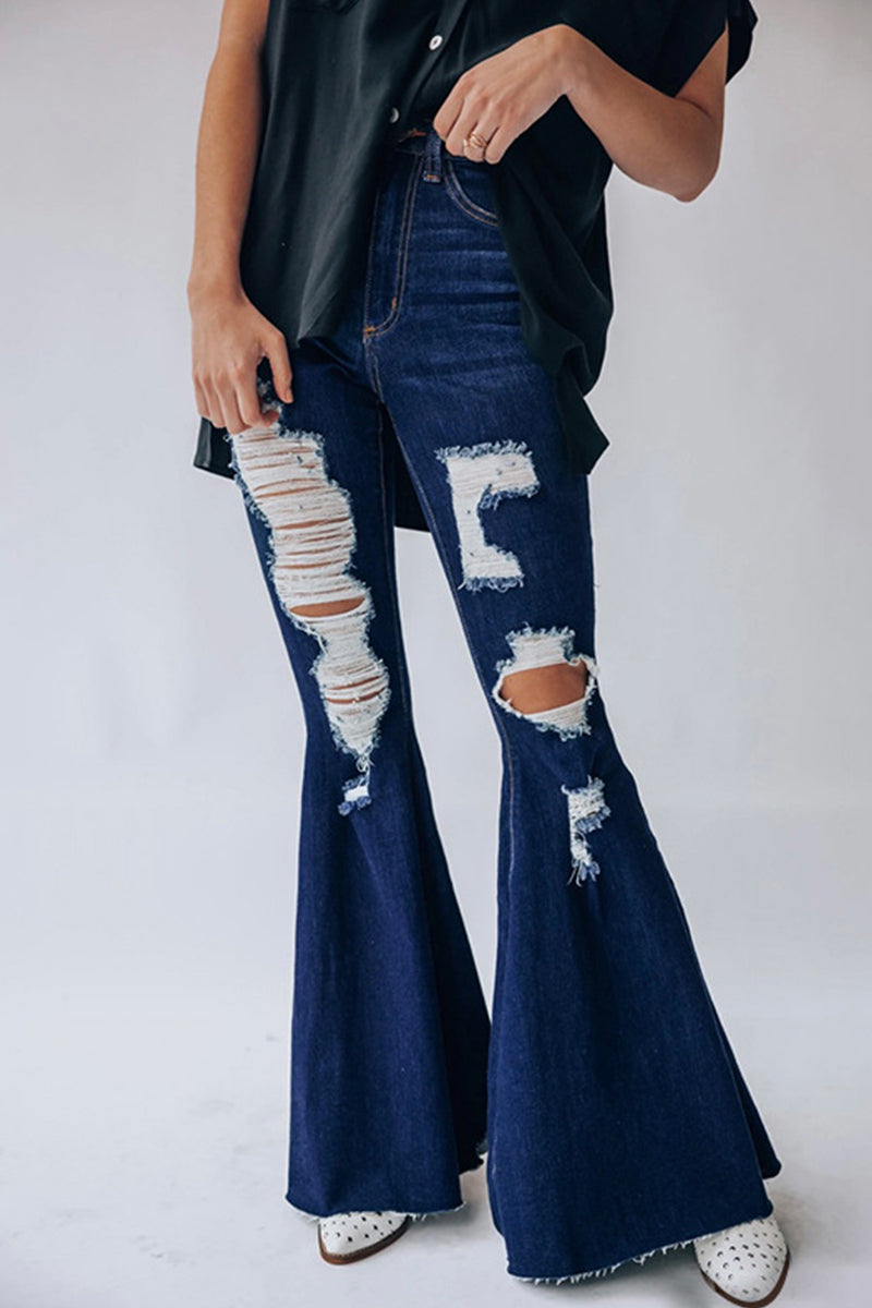 Stilla | Afslappet Street Solid Rivet Regular Denim Jeans