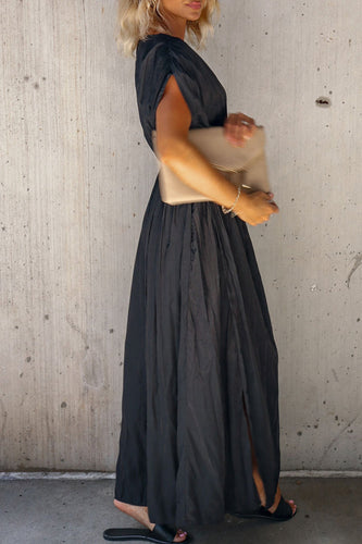 Stilla | Elegant Fold V-hals A-linie Kjoler