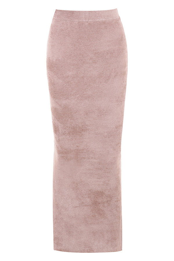 Stilla | Chenille Crop Top Med Maxi Nederdel