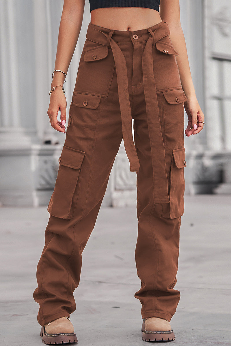 Stilla | Gade Solid Patchwork Lomme Løse Lige Patchwork Bukser