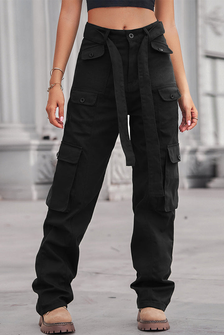 Stilla | Gade Solid Patchwork Lomme Løse Lige Patchwork Bukser