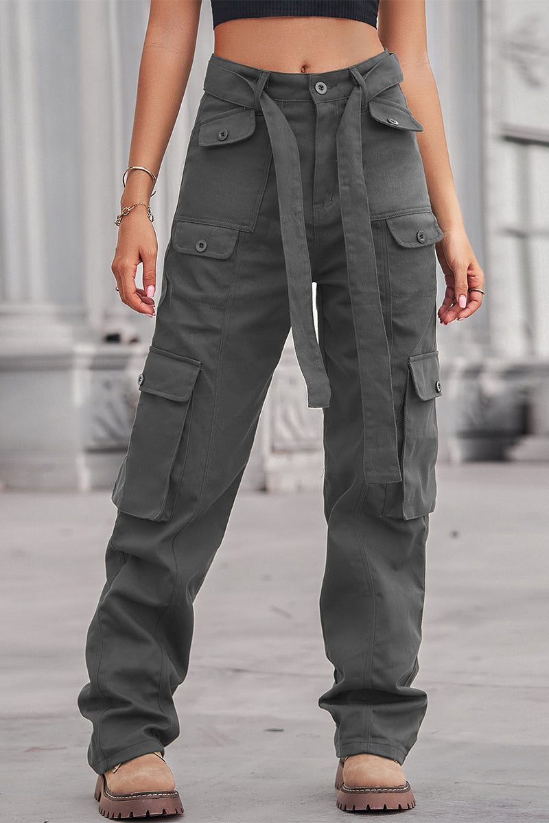 Stilla | Gade Solid Patchwork Lomme Løse Lige Patchwork Bukser