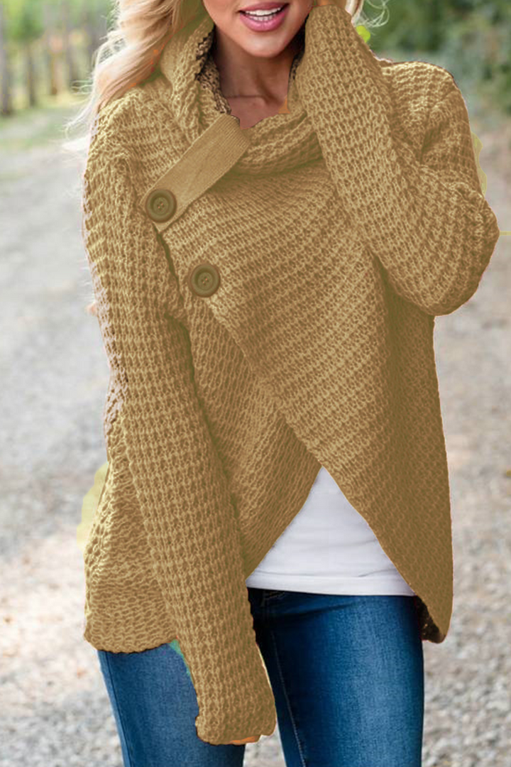 Stilla | Casual Rullekrave Sweater Med Fast Sløjfe