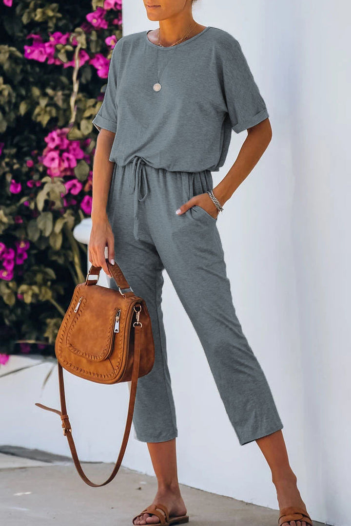 Stilla | Afslappet Simplicity Solid Solid Color O Hals Regular Jumpsuits