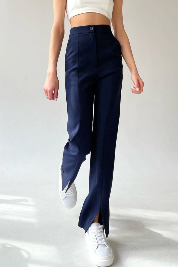 Stilla | Afslappet Simplicity Solid Split Solid Farve Regular Straight Solid Farve Bukser