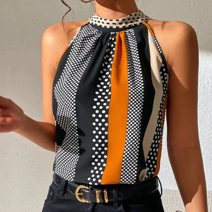 Stilla | Top Stribet Halter Top