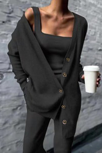 Stilla | Boucle Patchwork Solid Lässig Tre Dele