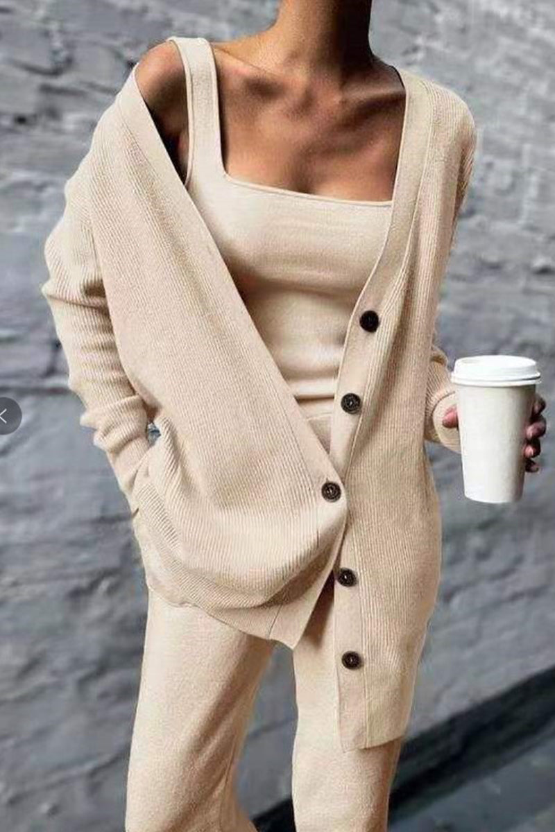 Stilla | Boucle Patchwork Solid Lässig Tre Dele