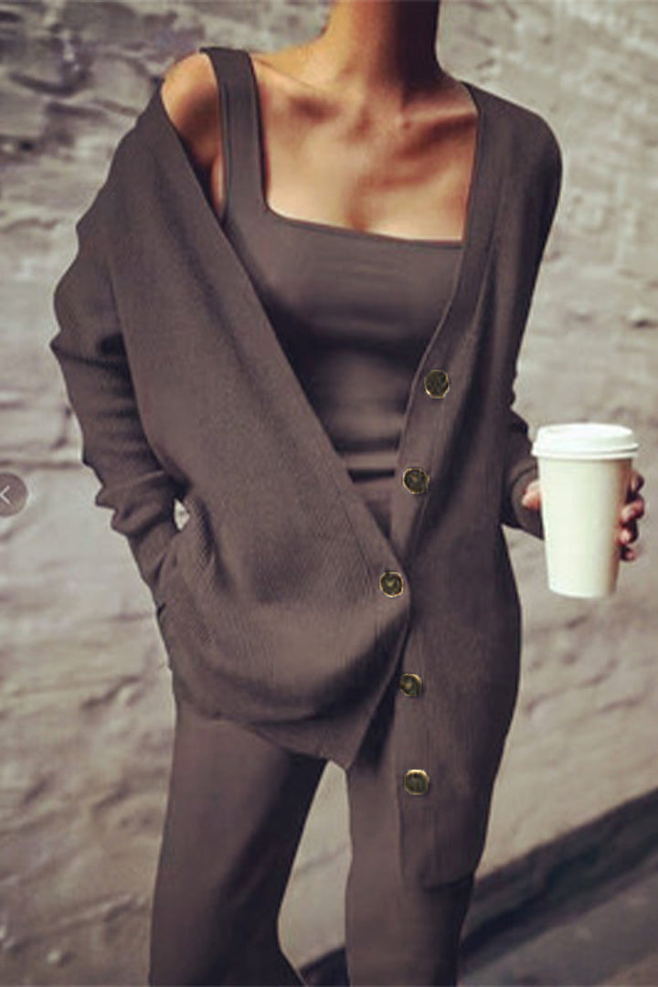 Stilla | Boucle Patchwork Solid Lässig Tre Dele