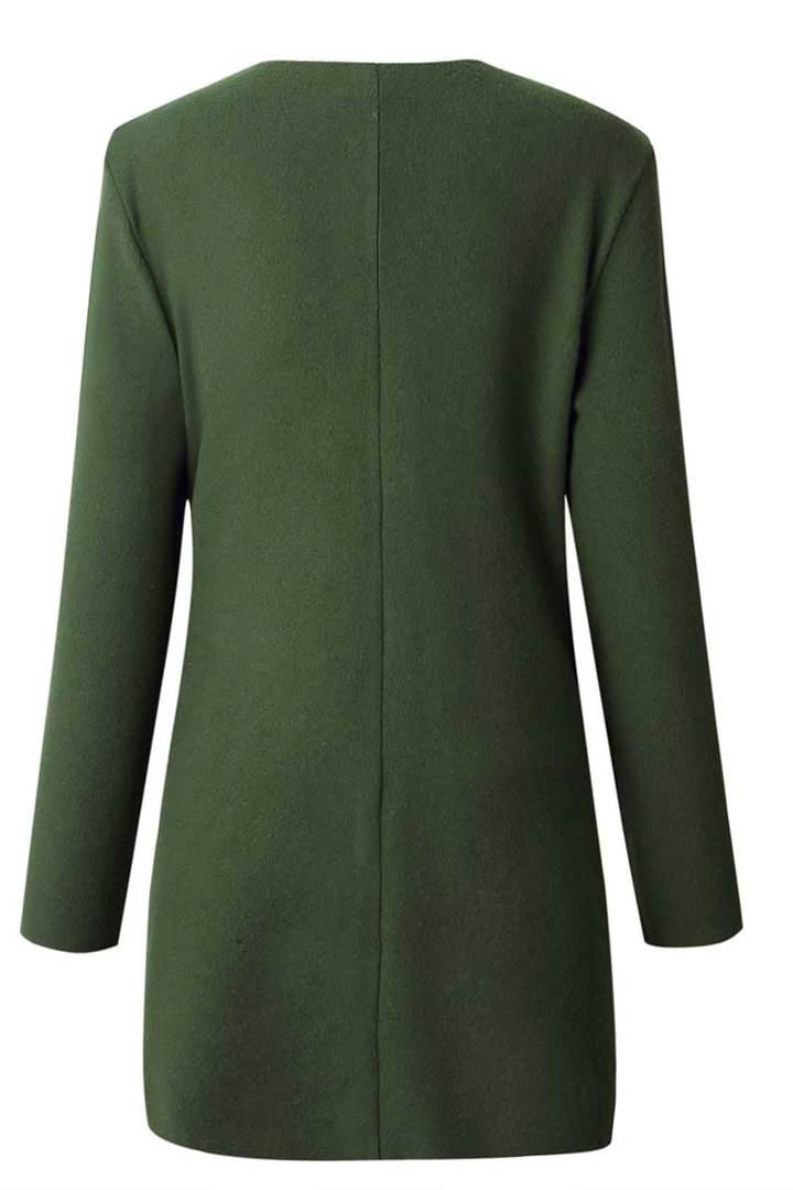 Stilla | Modemæssig Afslappet Outdoor Tøj I Solid Patchwork Med V-udskæring