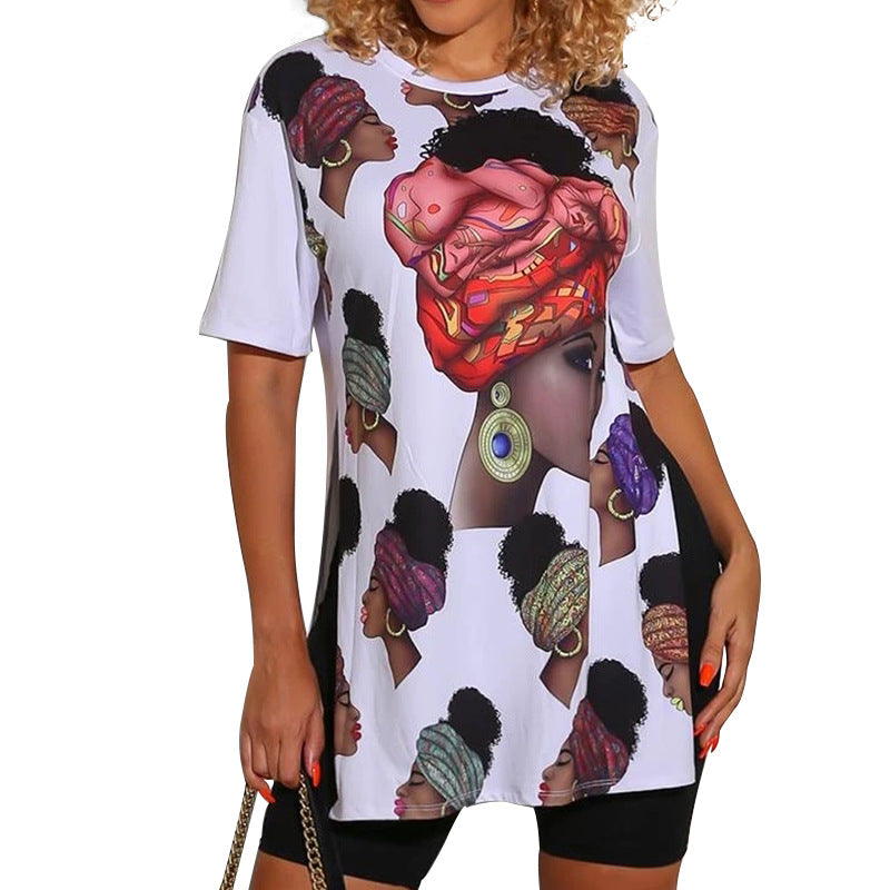 Dame Mode T-shirt med kreative trykdesigns Stilla