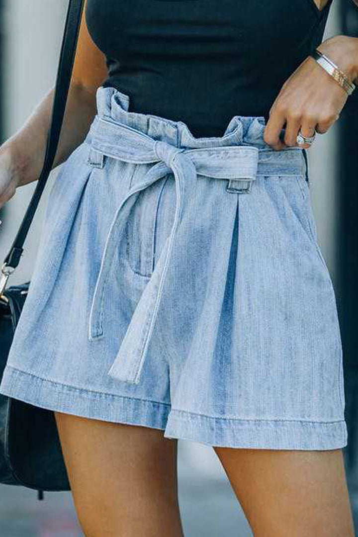 Stilla | Afslappet Street Solid Make Old Frenulum Loose Denim Shorts