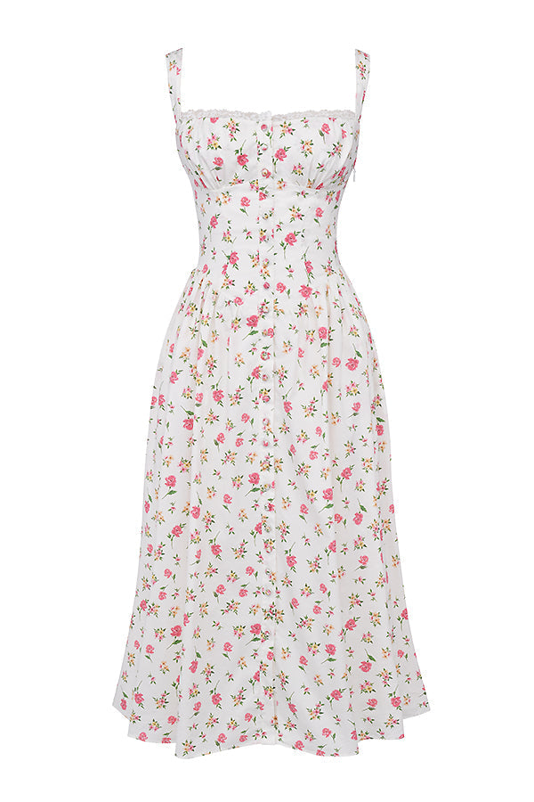 Stilla | Blomstret Let Midi Solkjole