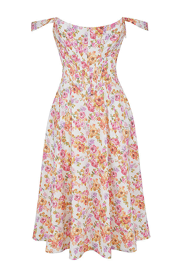 Stilla | Blomstret Let Midi Solkjole