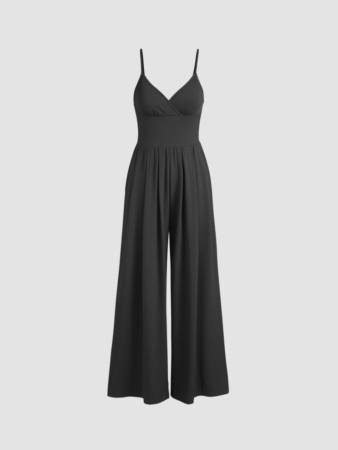 Stilla | V-hals Jumpsuit Med Brede Ben