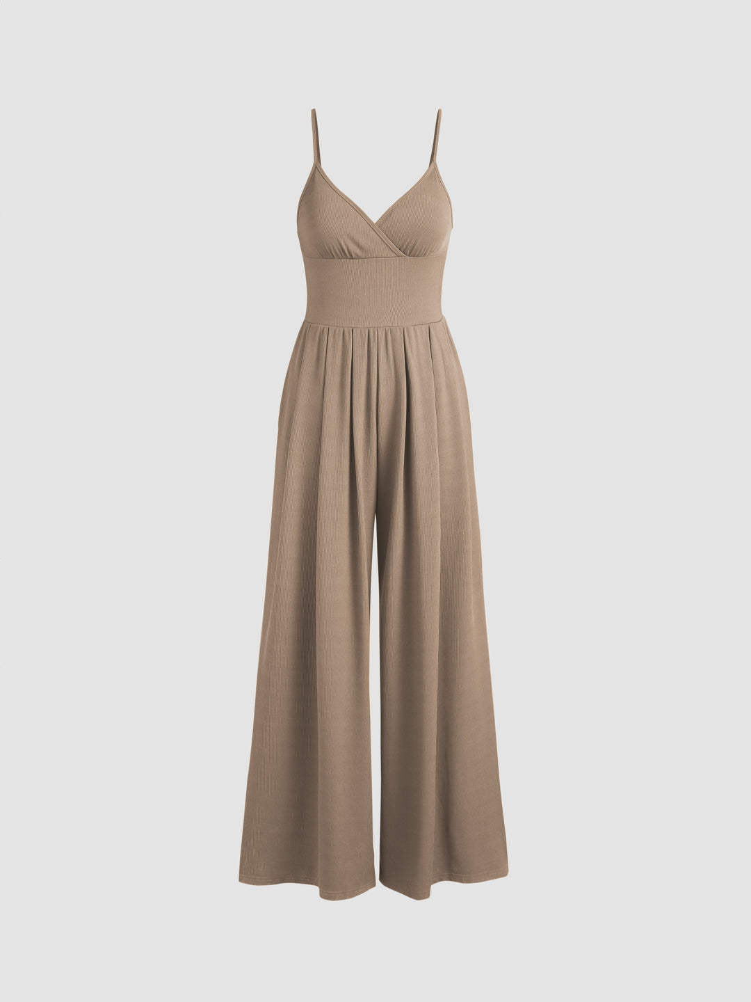 Stilla | V-hals Jumpsuit Med Brede Ben