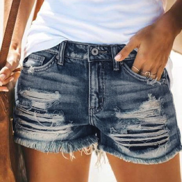 Dame Ødelagt Denim Shorts Skovae