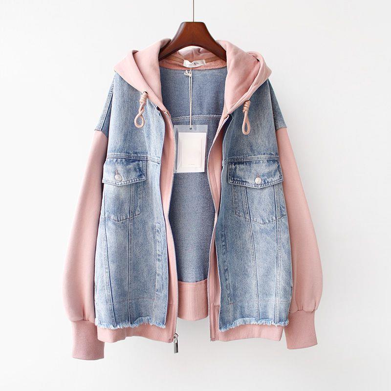 Stilla | Jeans Sweatshirt Med Hætte Til Kvinder