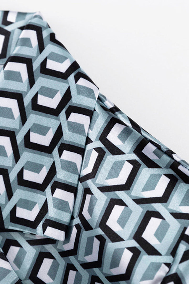 Stilla | Fritidsdragt Bestående Af To Dele Med Street Animal Print, Slå-Om Krave, Lange Ærmer, Patchwork