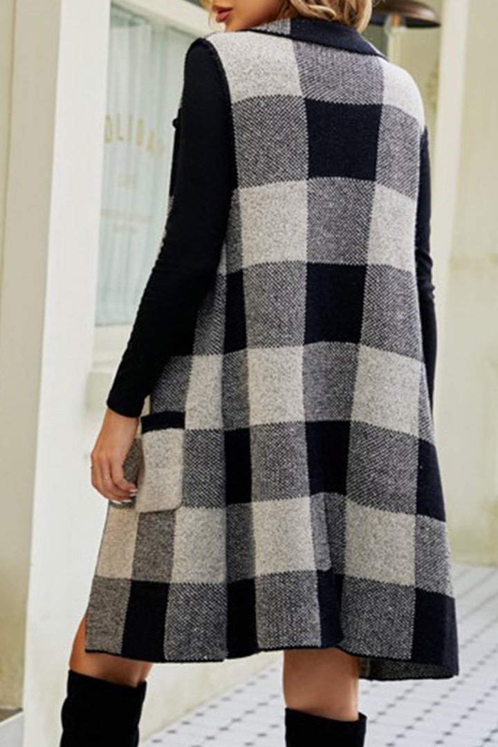 Stilla | Elegante overdele med ternet patchworklommer og ombukket krave