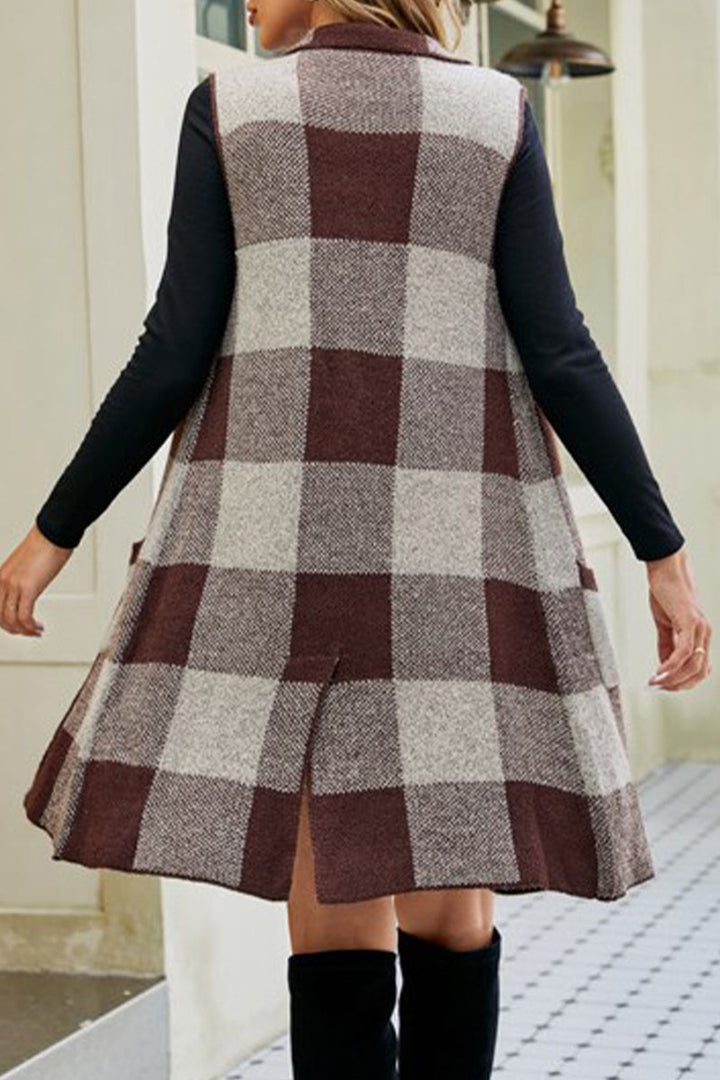Stilla | Elegante overdele med ternet patchworklommer og ombukket krave