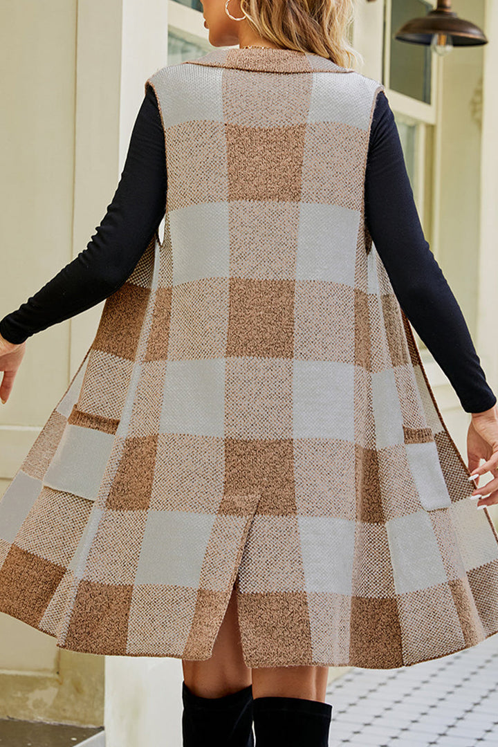 Stilla | Elegante overdele med ternet patchworklommer og ombukket krave
