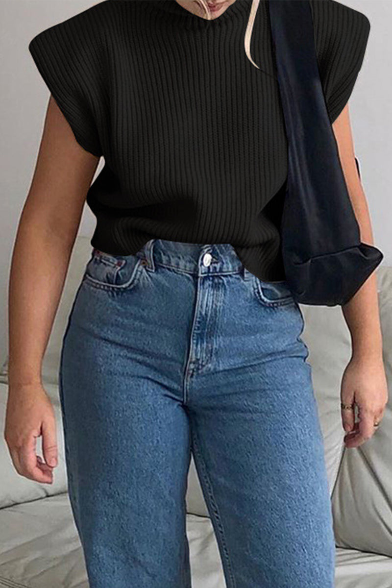 Stilla | Casual Ensfarvede Rullekraveoverdele