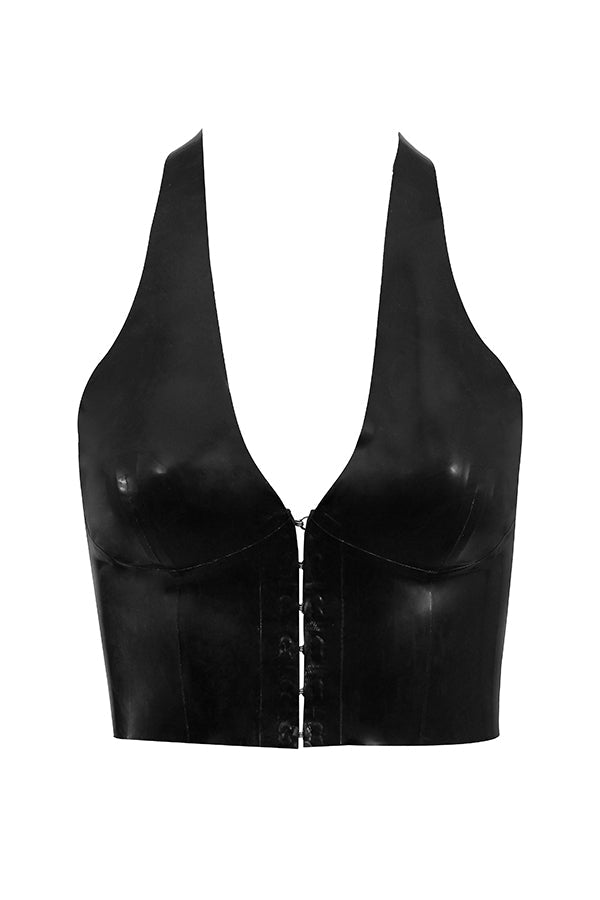 Stilla | Sort Latex Grime Top